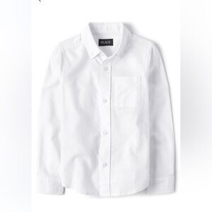 The Children’s Place white Oxford button down shirts.